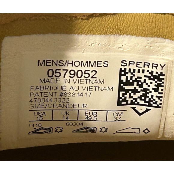 Sperry Men\'s Gold Cup Amaretto Leather Boat Shoes 0579052 Size 15